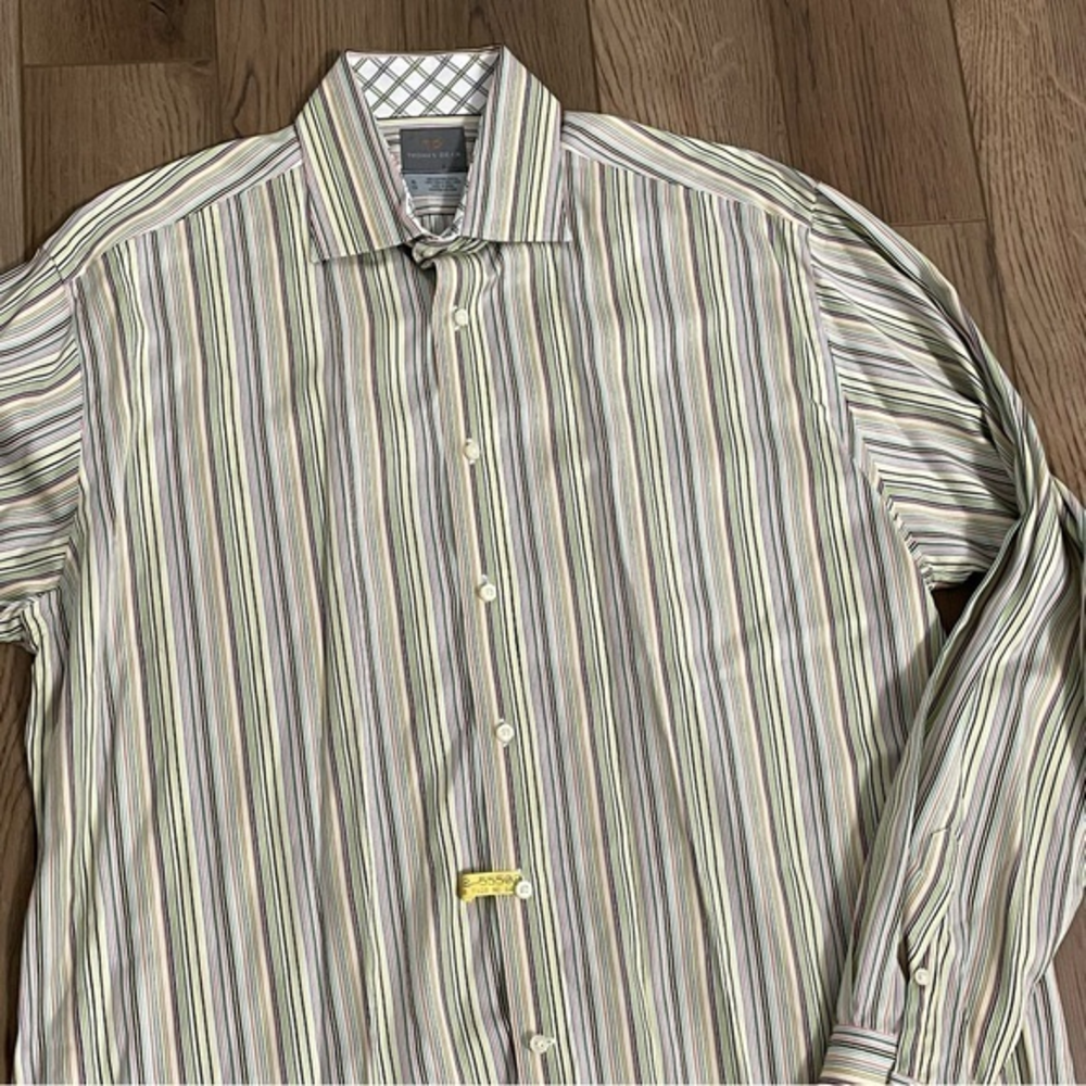 Thomas Dean Multi Color‎ Striped Long Sleeve Shirt